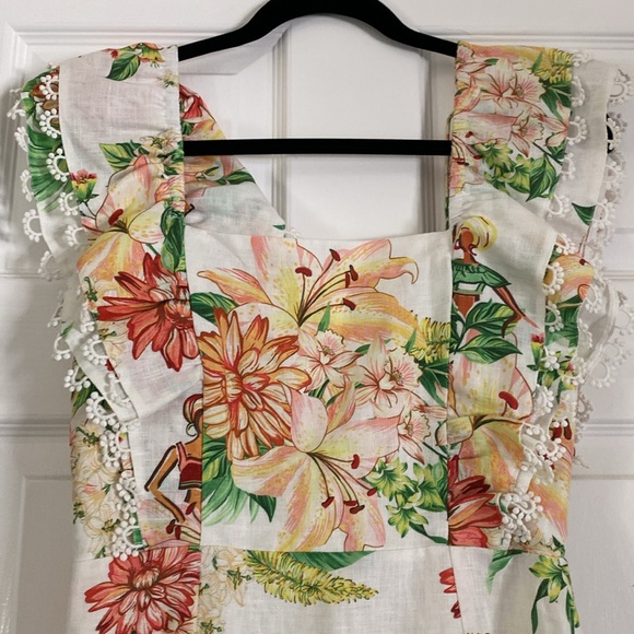 FARM Rio Floral Linen Mini Dress - Picture 6 of 7